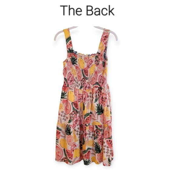 By The River Fruit Print Smocked Mini Dress 🍓 Summer Vibes Size S Cute & Fun - Picture 3 of 12